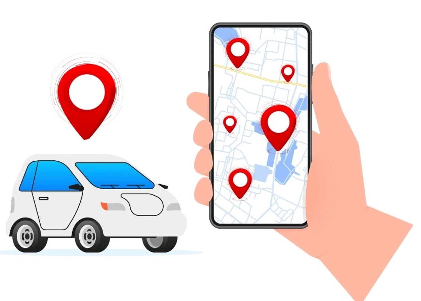 Car location tracking via smartphone app.
