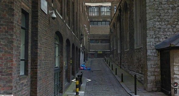 The Savoy Steps as seen today. View from Google Streetview.