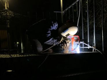 steel stair landing repair