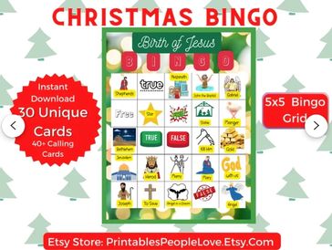 Christian Bingo; Christmas bingo; bible bingo; bible game ; Christian games; vbs