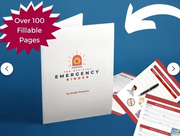 emergency Binder; what you need to know binder; fillable pages emergency binder