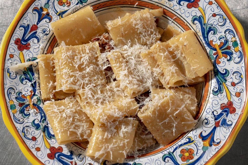 Carbonara with Paccheri