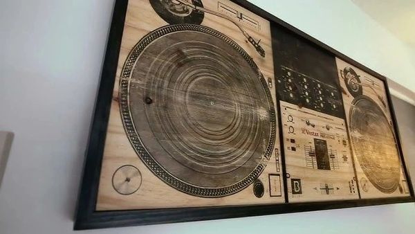 Hotel artwork custom made dj setup