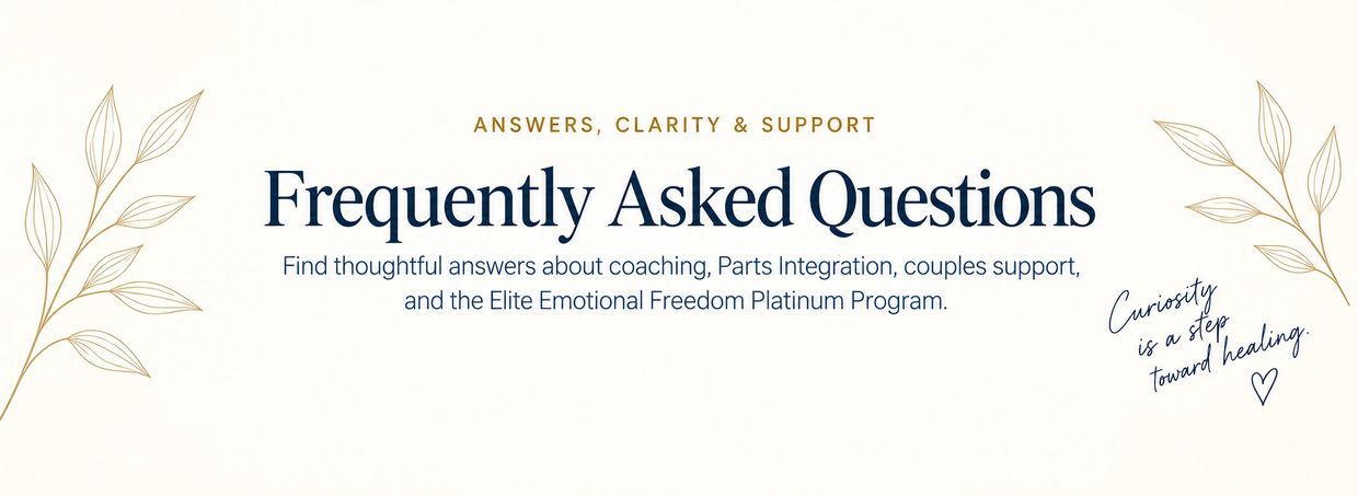 Frequently Asked Questions about coaching and emotional freedom.