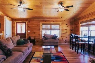 The upstairs Living Room with Dining Area