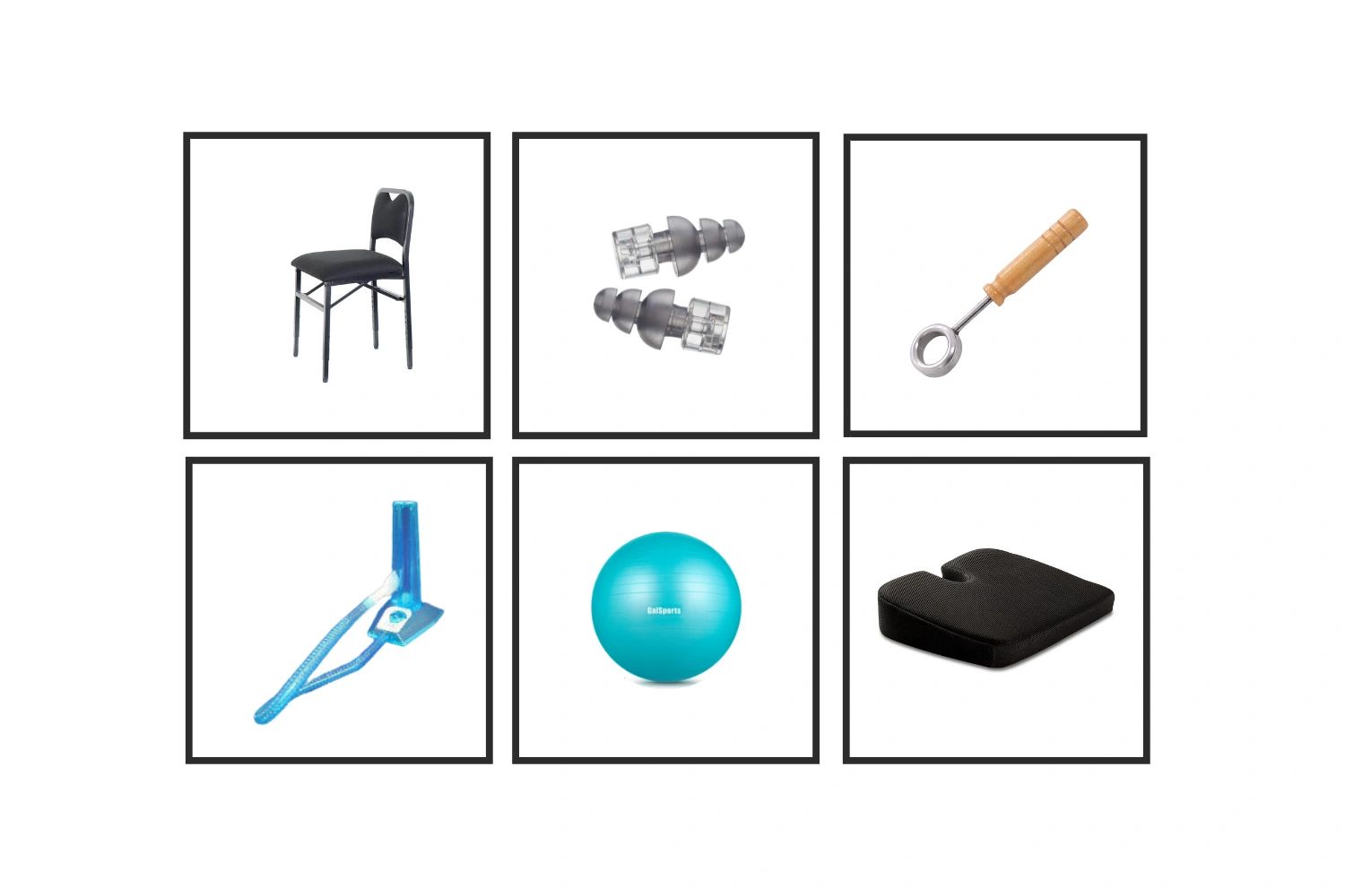 Musician's Chair, Earplugs, Embouchure visualizer, Spirometer, & Seat Wedge