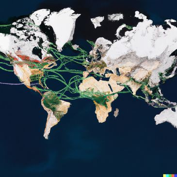 A lace connecting various parts of the world, a Wordlace