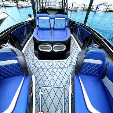 Yacht topside being professionally cleaned