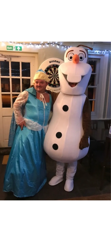 Elsa Dress plus size Olaf Mascot  Frozen Uckfield Costume Hire  French's Fancy Dress