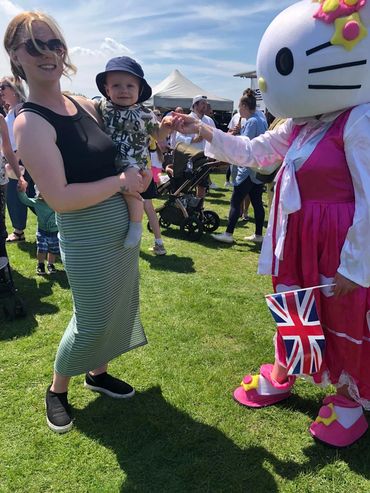 Hello Kitty Mascot Uckfield Costume Hire Kids Kid's Birthday Party  French's Fancy Dress Sussex