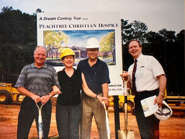 Picture of Peachtree Christian Hospice's groundbreaking ceremony.