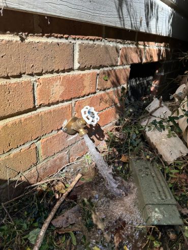 Outside spigot installed by A Better Plumbing & Remodel Solutions in Tigerville, SC.