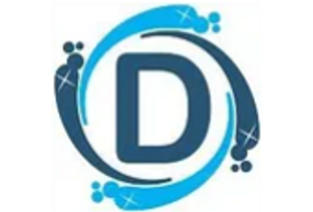 letter d in blue color on a white background