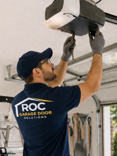 Garage Door Opener Repair in Rochester NY by our technician Dave.