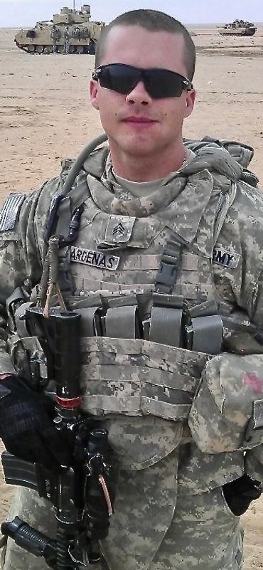 Photo of CEO Bruce Cardenas taken while on deployment in Iraq.