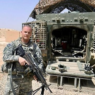 CEO Bruce Cardenas while on deployment in Iraq.