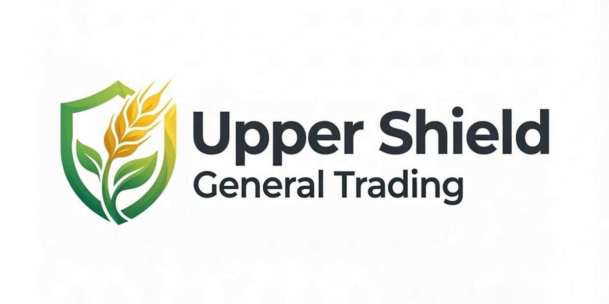 Logo of Upper Shield General Trading featuring a shield and wheat design.
