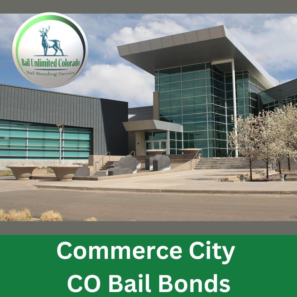 Commerce City CO Bail Bonds LOGO Bail Unlimited Colorado IMAGE Commerce City 39.80831, -104.93386