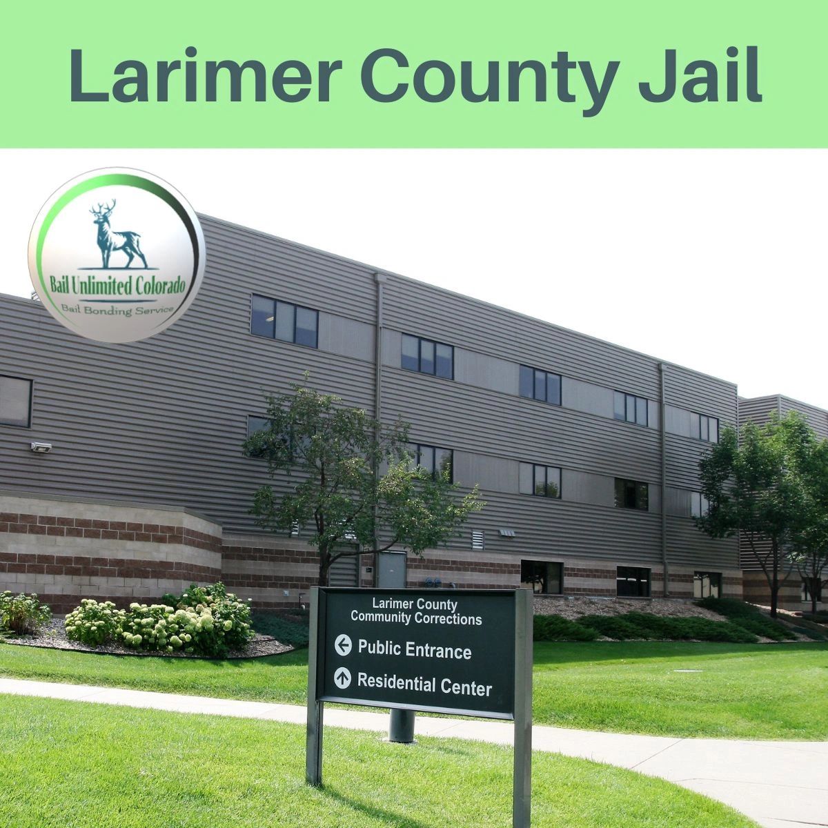 Larimer county Jail Community Corrections LOGO Bail Unlimited Colorado   County Jail Building 