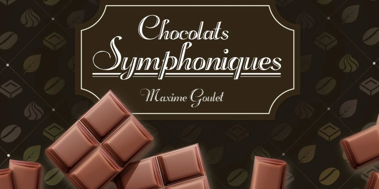 Chocolate bar packaging with elegant text design.