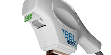 A BBL HERO ic handheld device with a 532+ label and attached cable.