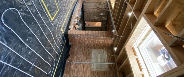 underfloor heating preparation, liquid screed