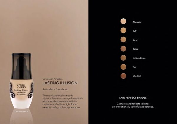 photo of makeup foundation bottle with color swatches