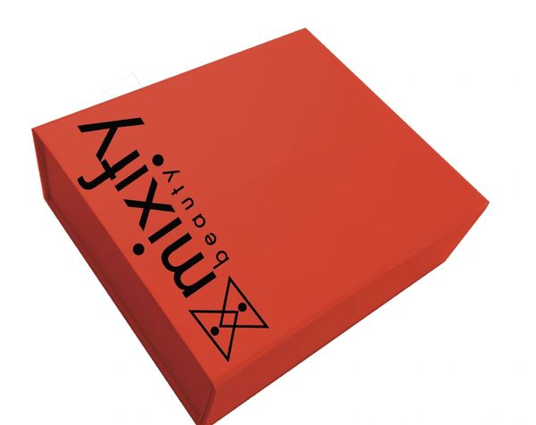 red box with Mixify Beauty on it