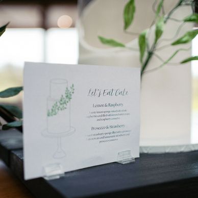 Cake menu with digital sketch