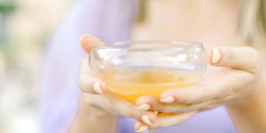 lady holding champagne glass