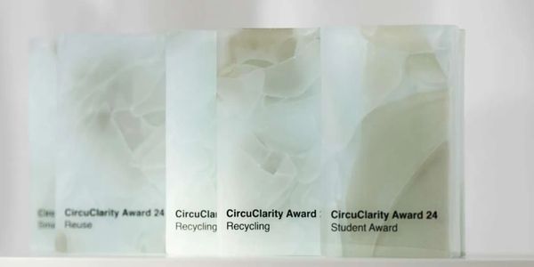 Several translucent CircuClarity Awards with different categories.