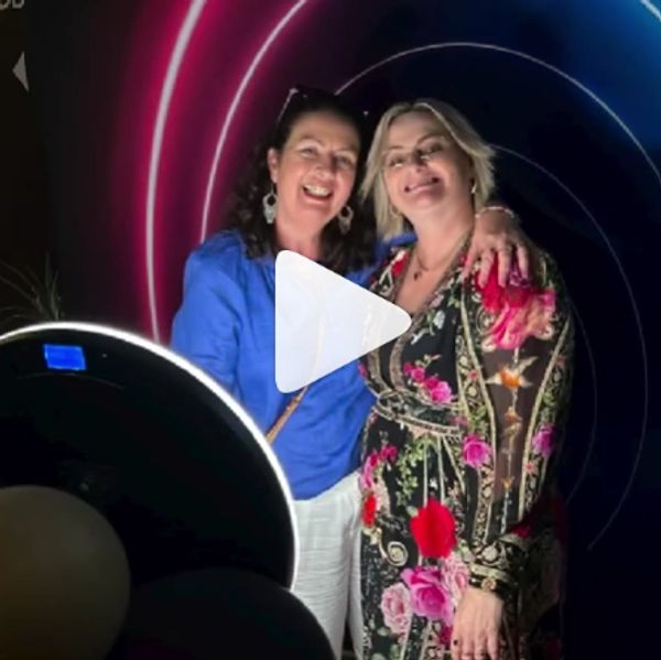 guests using digital photo booth