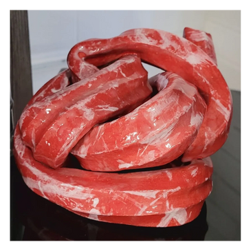 Sculpture of "beaten heart"