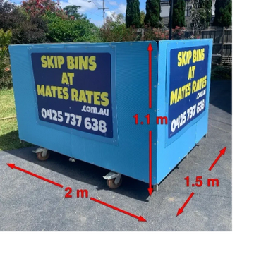 skip bin hire. 3 cubic meter skip bin