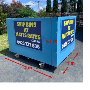 Skip bin hire. 2 cubic meter skip bin