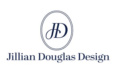 Logo of Jillian Douglas Design featuring stylized initials in an oval.
