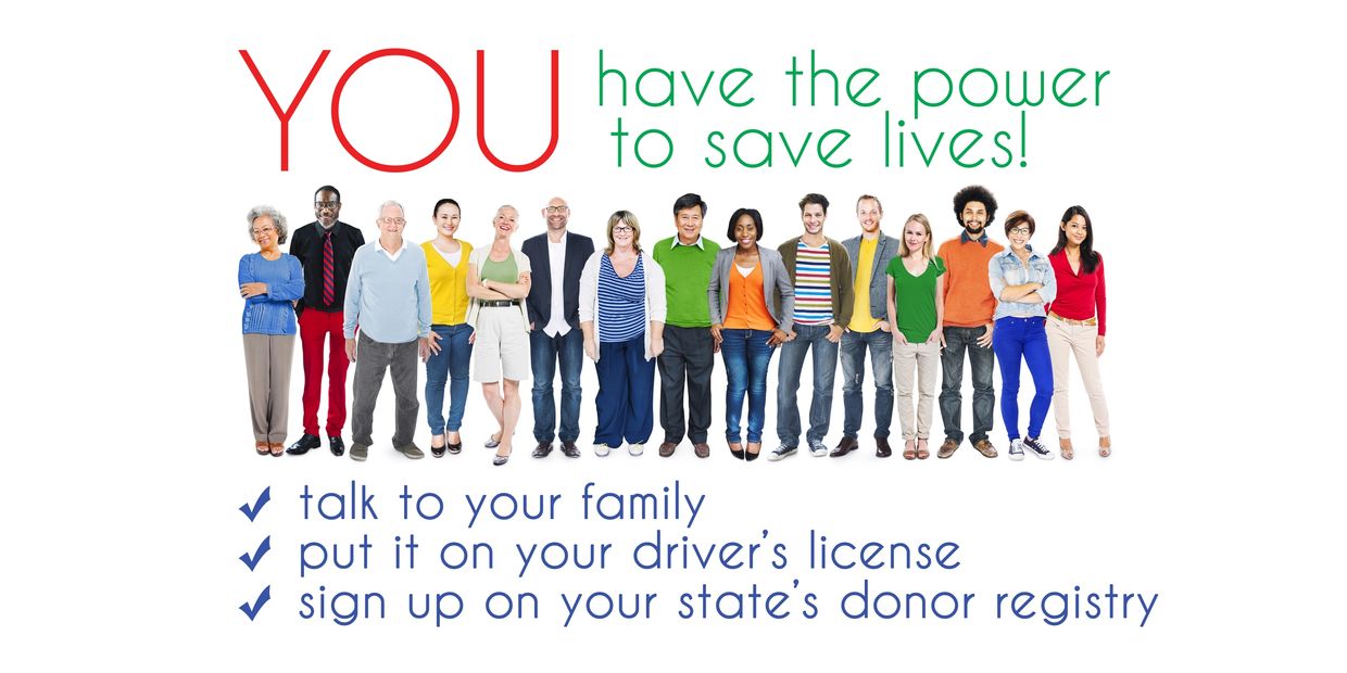 Register to be an organ, tissue, and eye donor
