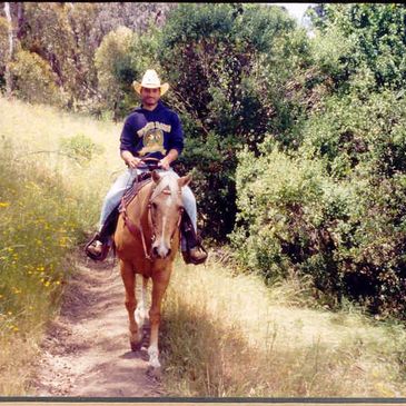 Rick riding his old horse, Count.