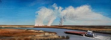 American art. Houston art gallery. Industrial landscape art.