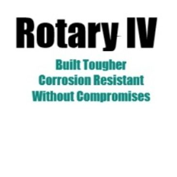 Rotary IV logo emphasizing toughness and corrosion resistance.