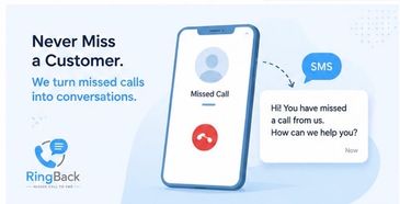 RingBack turns missed calls into customer conversations with SMS follow-ups.