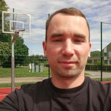 Ansis Šenne in a Latvian playground