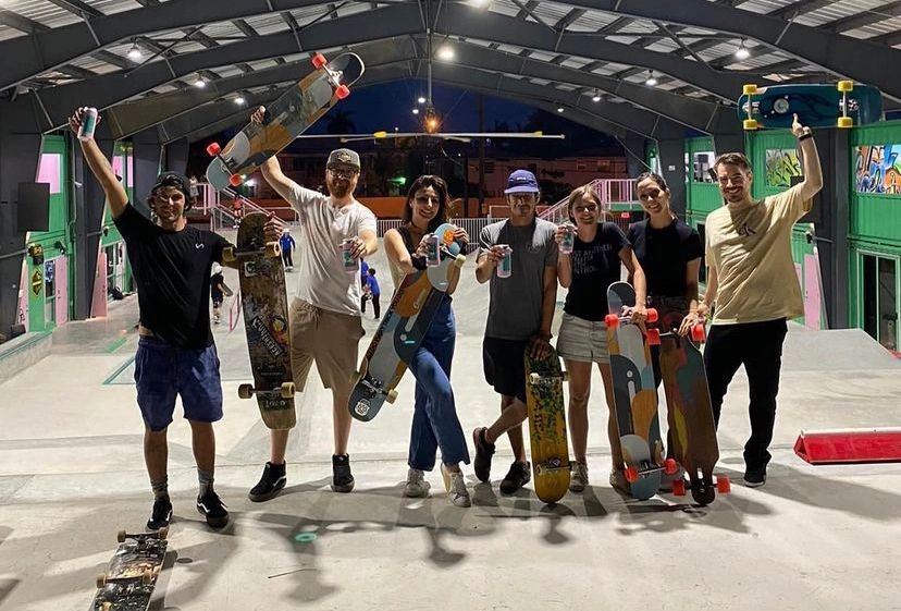 SK8PAK, longboarding lessons, things to do, Miami Beach, lessons, skating, active, crew