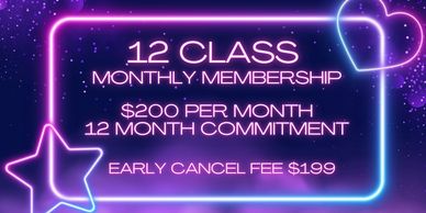 12 Class Membership at Vertical Pole Studio
