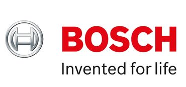 Bosch logo with tagline 'Invented for life' in red and black text.