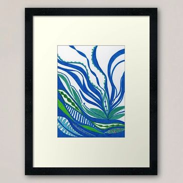 Underwater Life Framed Painting can be found on Society6 Jubal 421 Designs