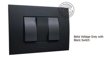 EA Poonawala Bella Voltage Grey with Black Switch
