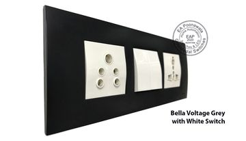 EA Poonawala Bella Voltage Grey with Black Switch