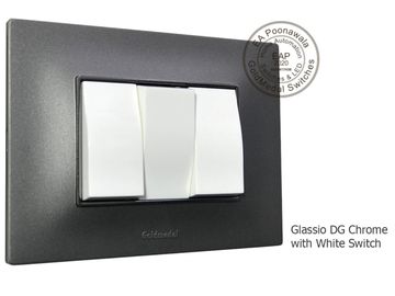 Glassio DG Chrome with White Switch EA Poonawala