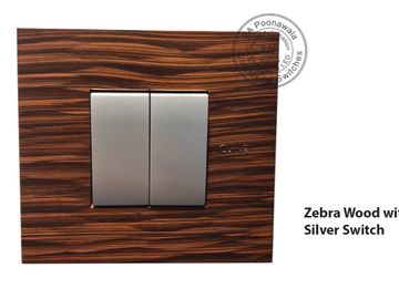 EA Poonawala Grazia Zebra Wood with Silver Switch